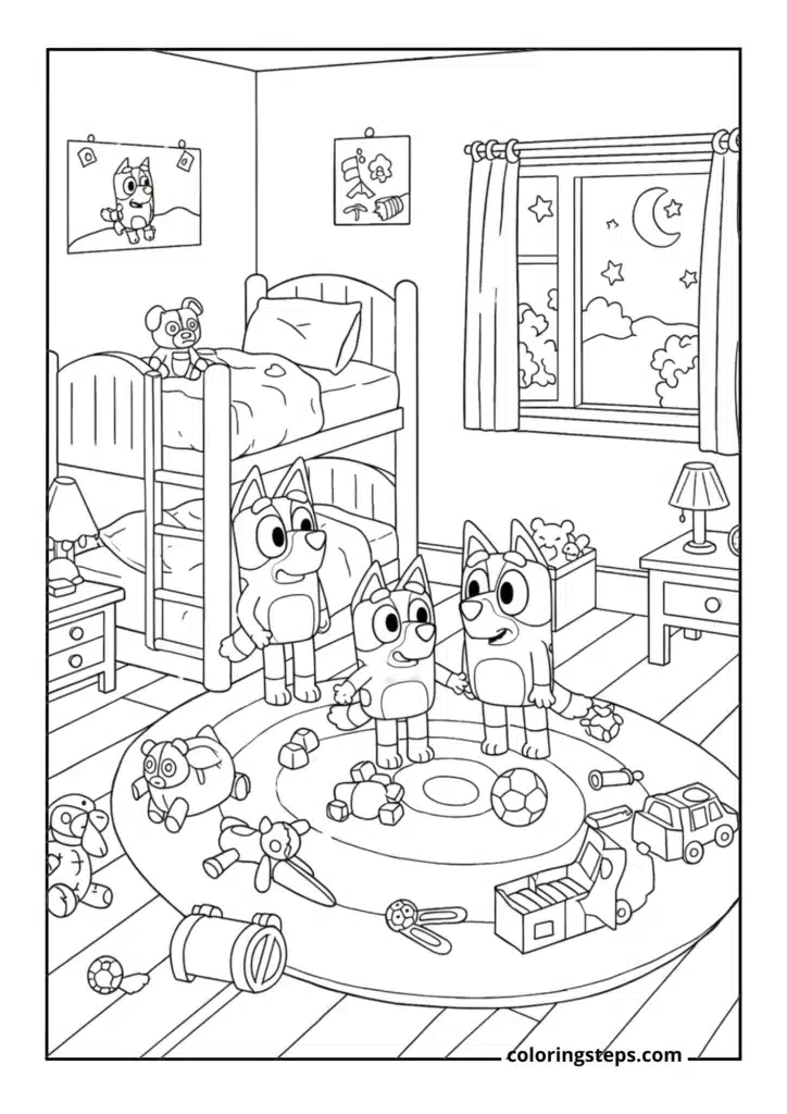 Bluey and Bingo's Bedroom Scen