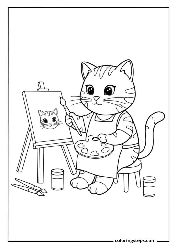 Cat Painting Artist