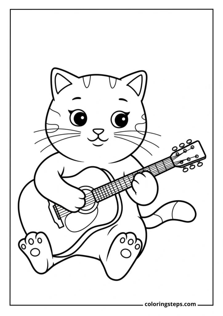 Cat Playing Guitar