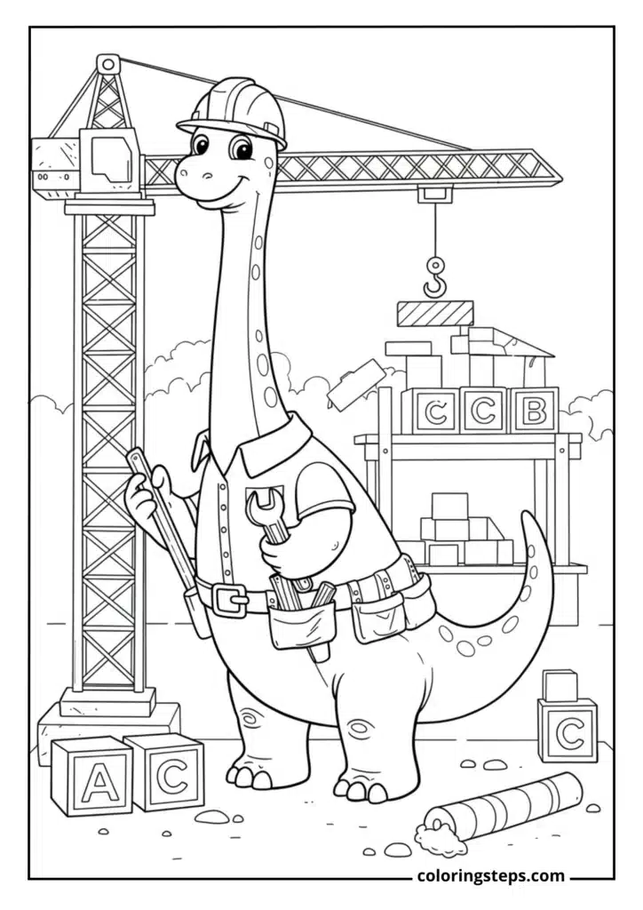 Construction Worker Brachiosaurus
