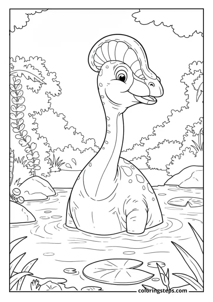 Corythosaurus Swimming