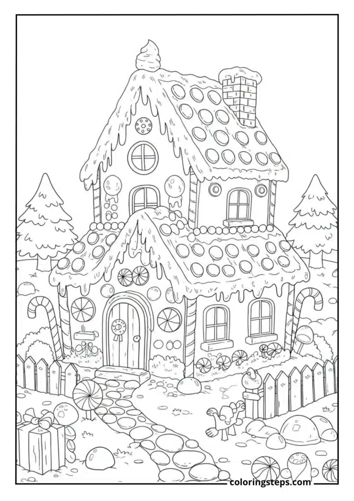 Elaborate Gingerbread House