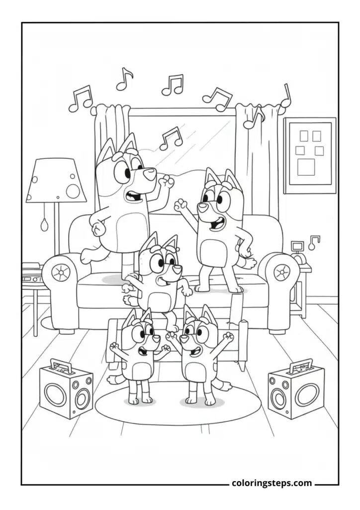 Family Dance Party in the Living Room