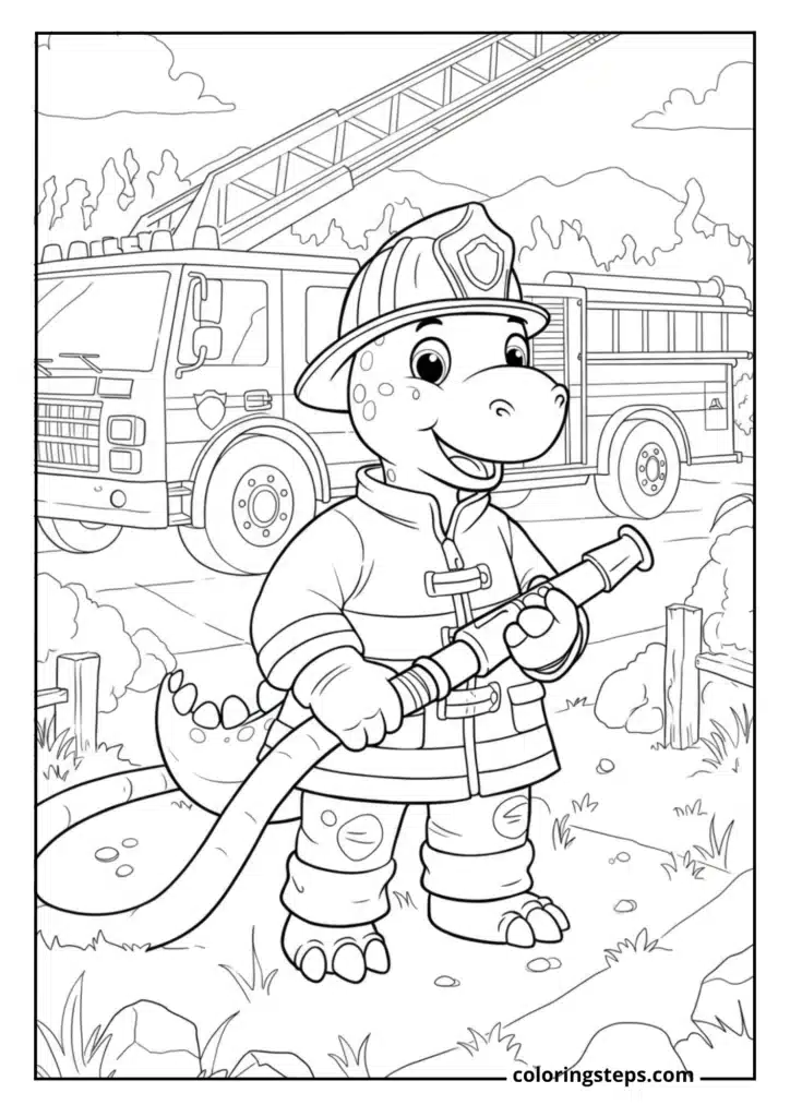 Firefighter Stegosaurus