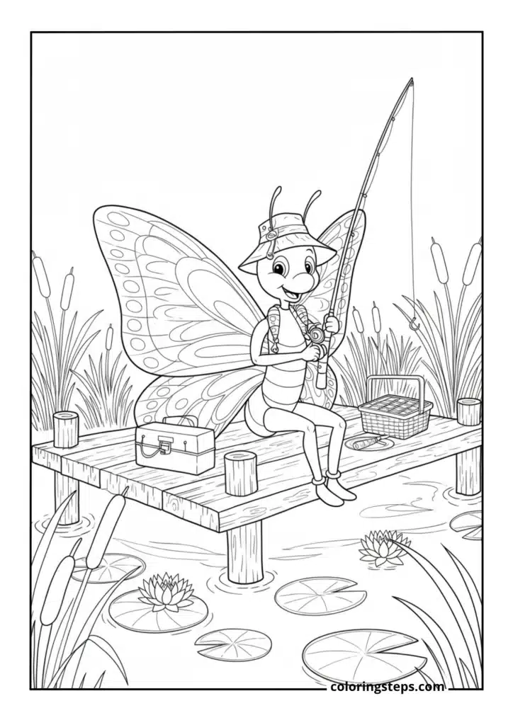 Fishing Butterfly by the Lake