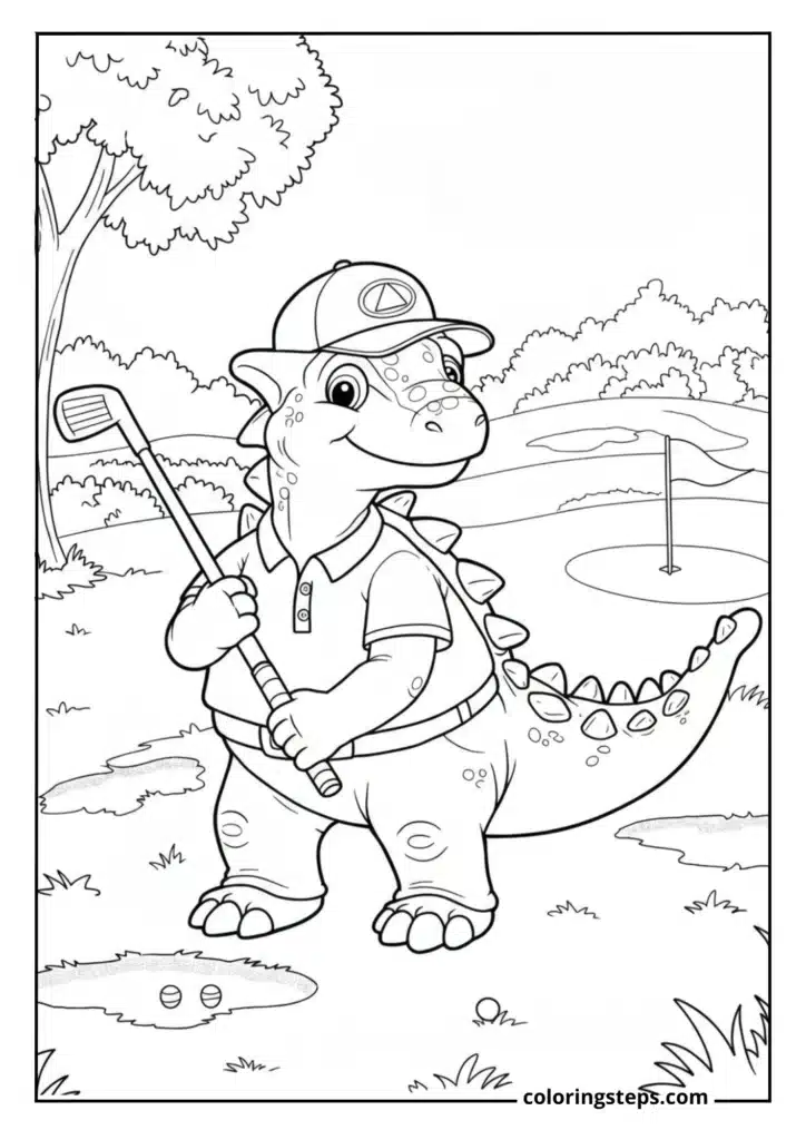 Golfer Ankylosaurus