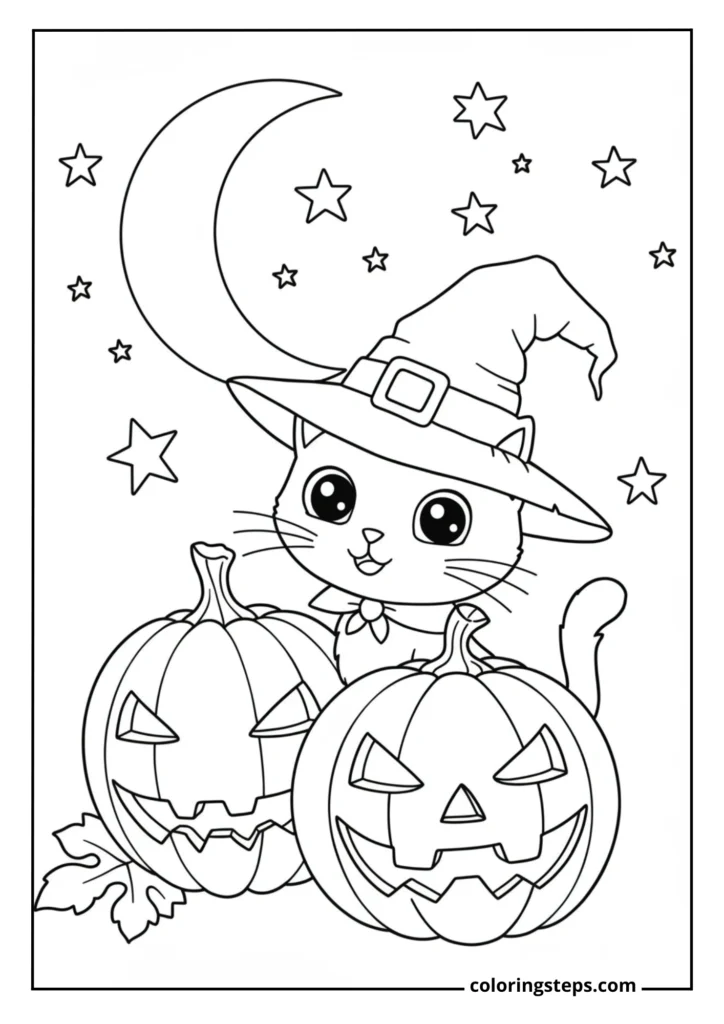 Halloween Witch Cat