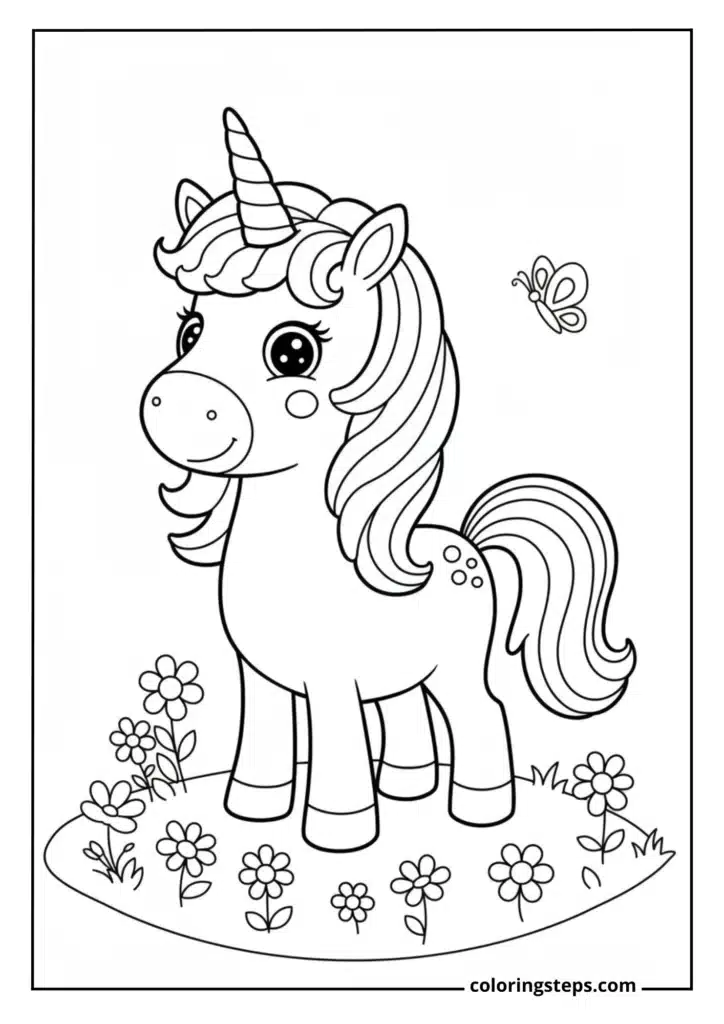 Happy Unicorn with Big Smile