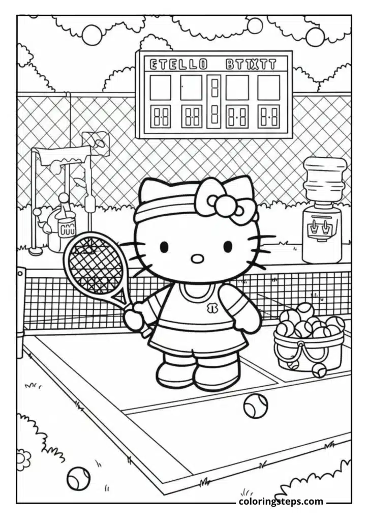 Hello Kitty Tennis Player