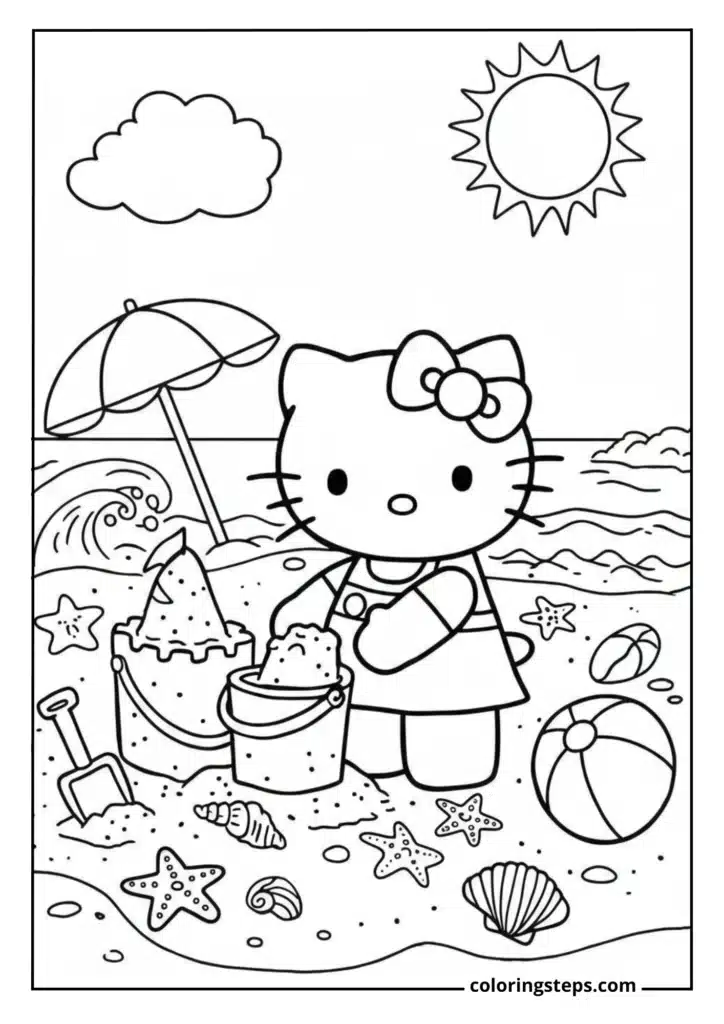 Hello Kitty at the Beach