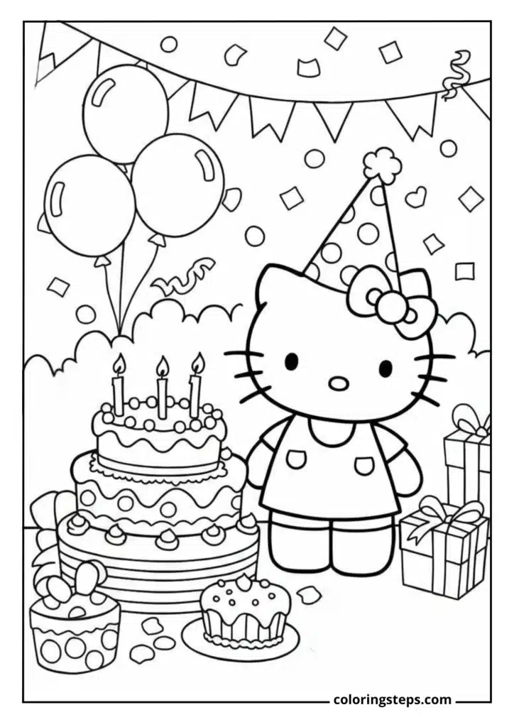 Hello Kitty's Birthday Cake