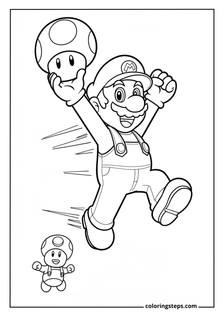 Mario Jumping with Power-Up