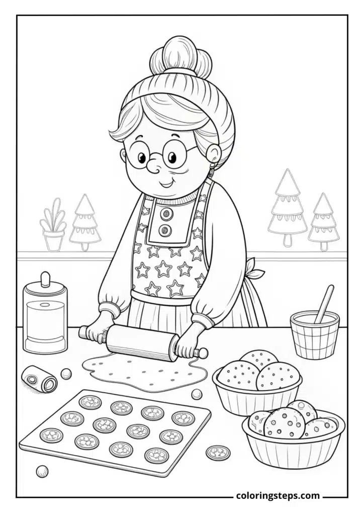 Mrs. Claus in the Kitchen