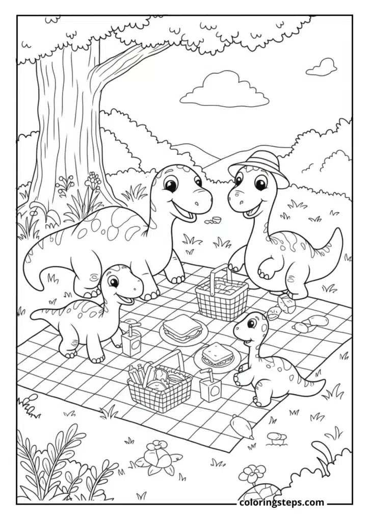 Picnic Family Maiasaura