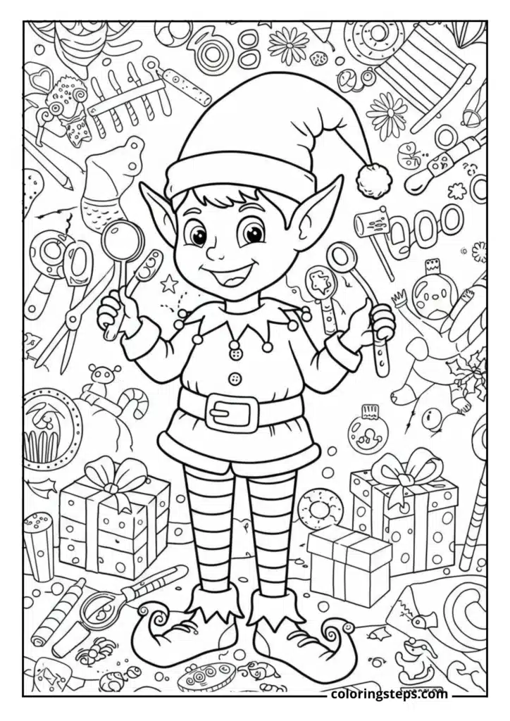 Playful Christmas Elf