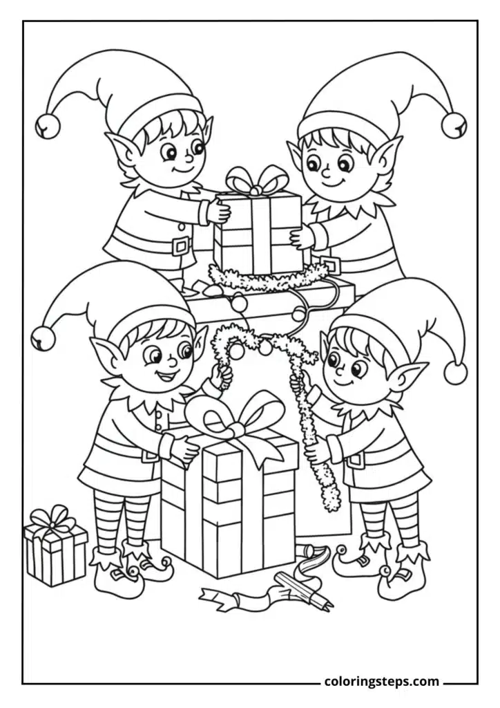 Playful Christmas Elves