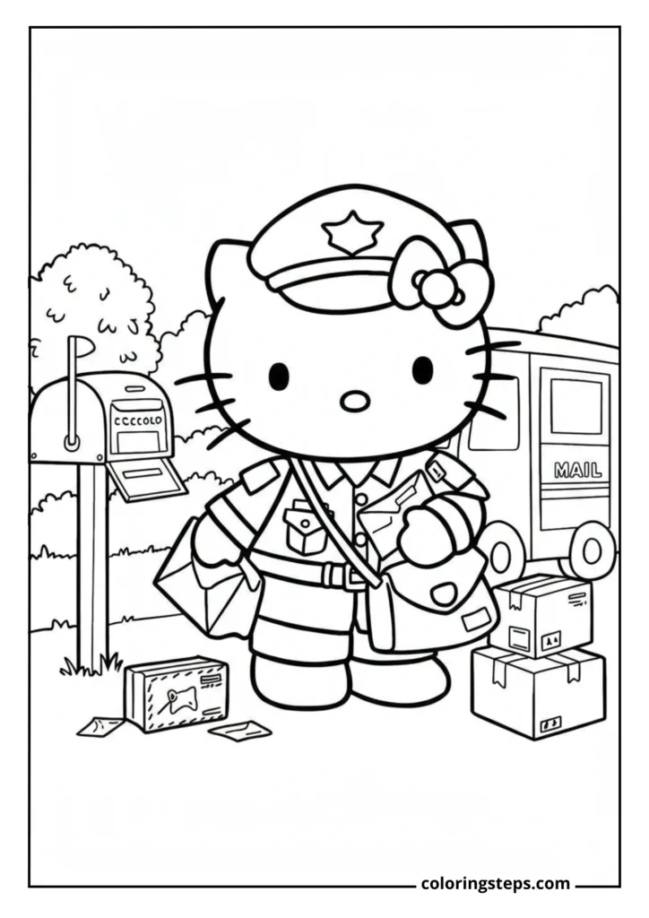 Postal Worker Hello Kitty