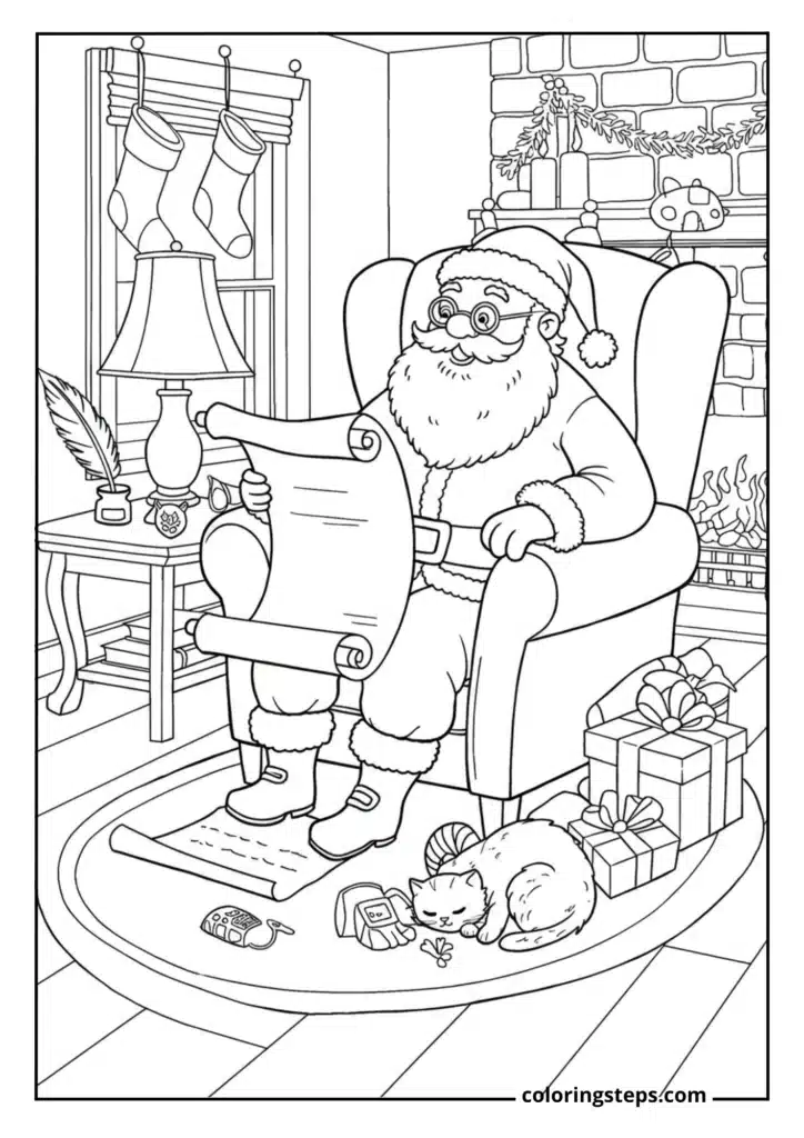 Santa Reading Naughty and Nice List