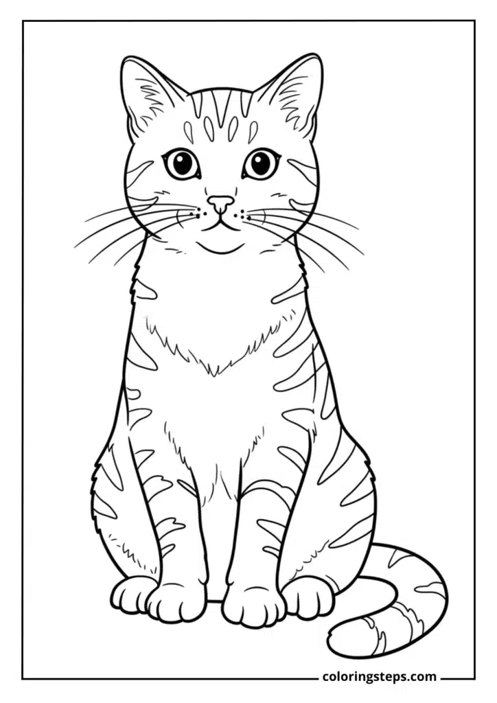 Sitting Tabby Cat