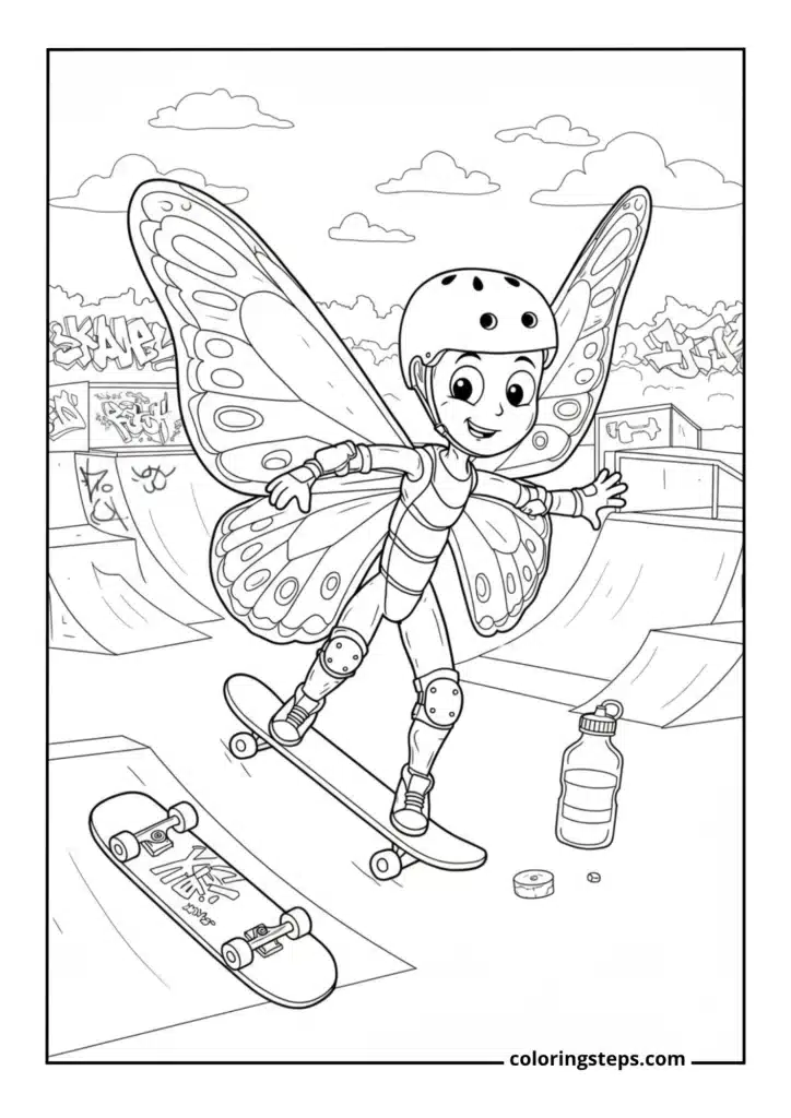 Skateboarding Butterfly