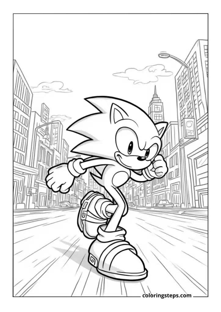 Sonic Racing Through City