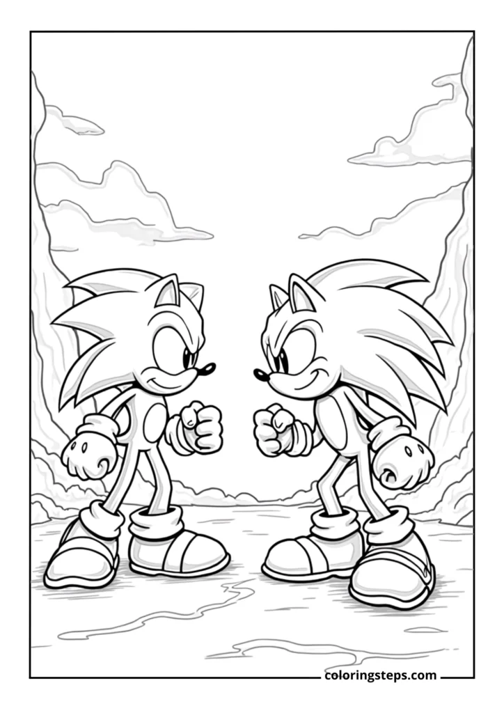 Sonic and Knuckles Rivalry Scene