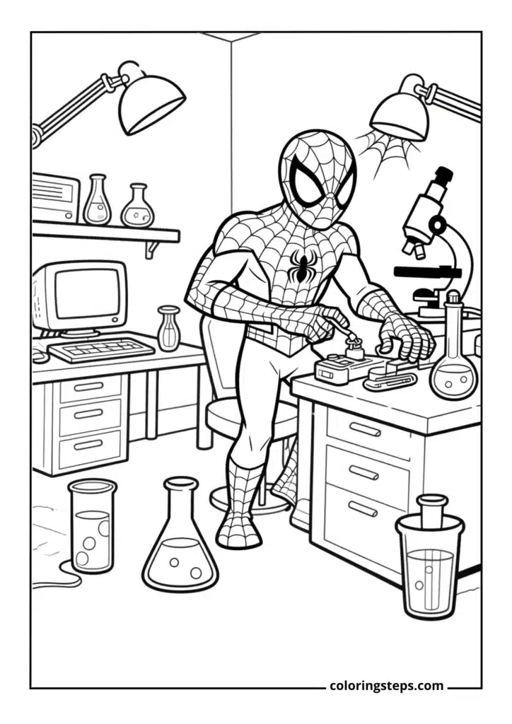 Spider-Man Laboratory Scene