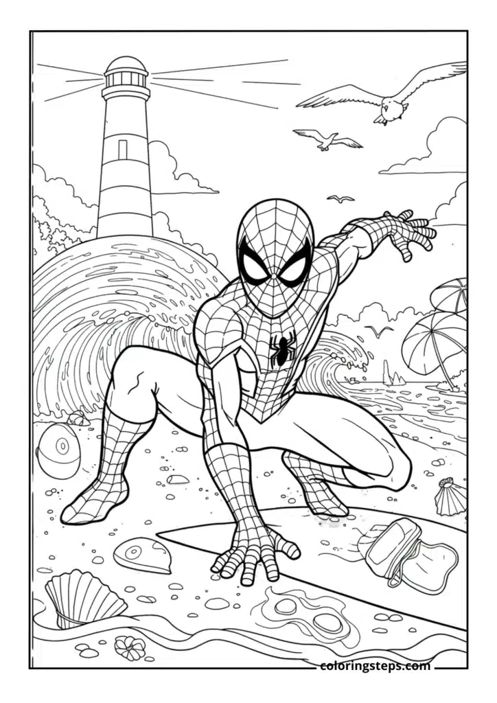 Spiderman at the Beach