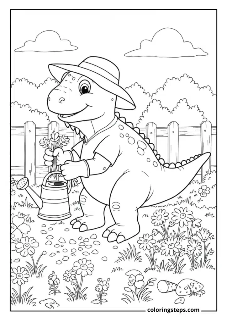 Spring Gardener Iguanodon