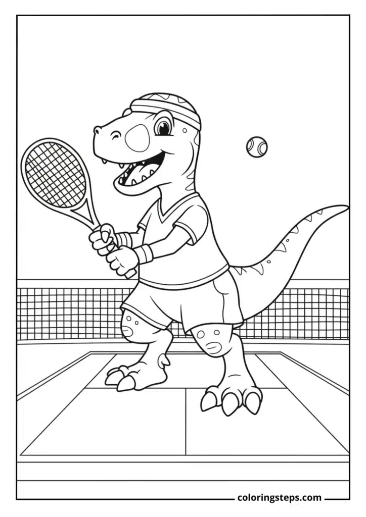 Tennis Player Velociraptor
