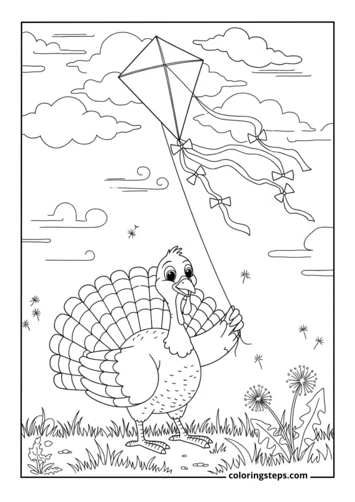 Turkey Flying a Kite