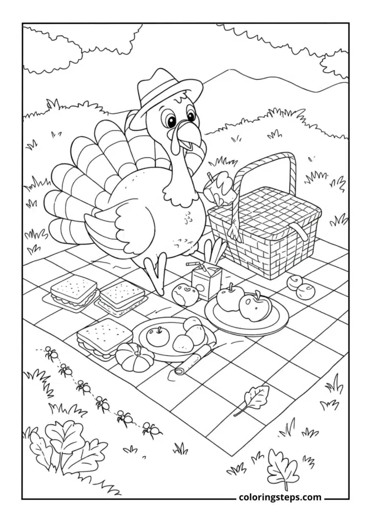 Turkey Having a Picnic