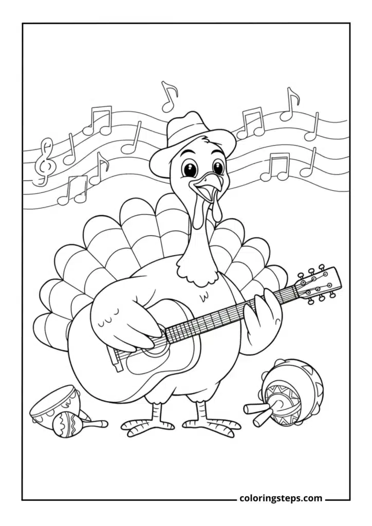 Turkey Playing Musical Instruments