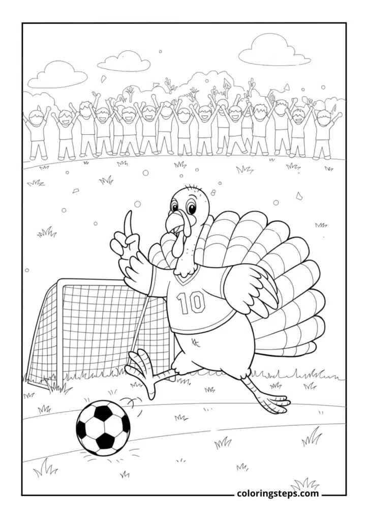 Turkey Playing Soccer