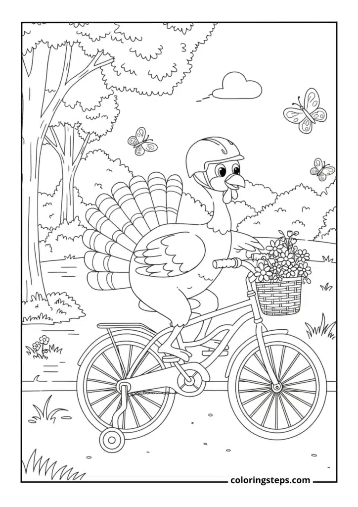 Turkey Riding a Bicycle
