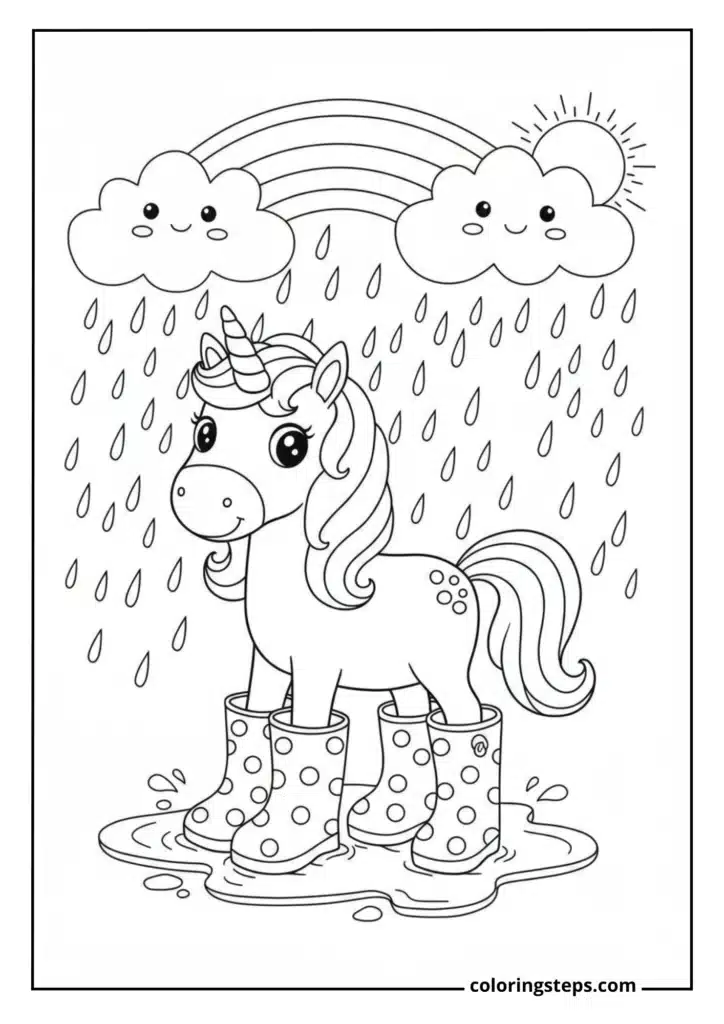 Unicorn in Rain Boots