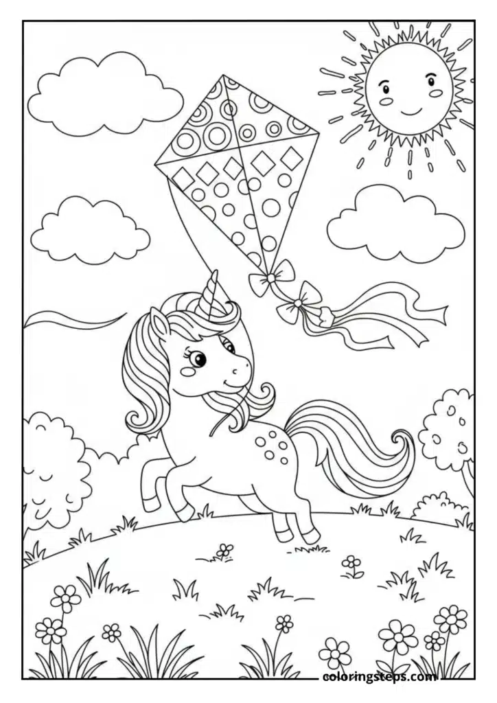 Unicorn with Kite