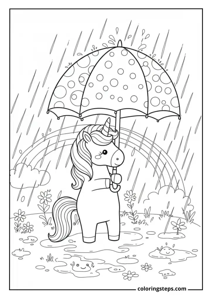 Unicorn with Umbrella