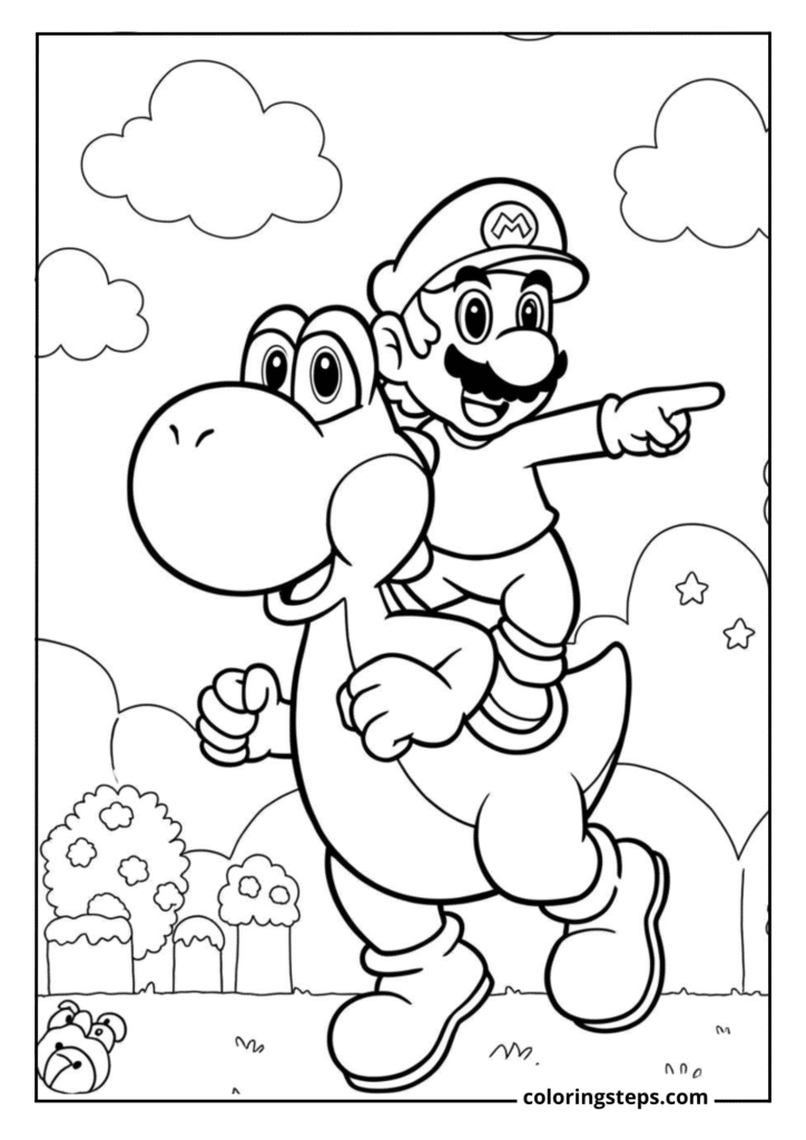 Yoshi Carrying Mario