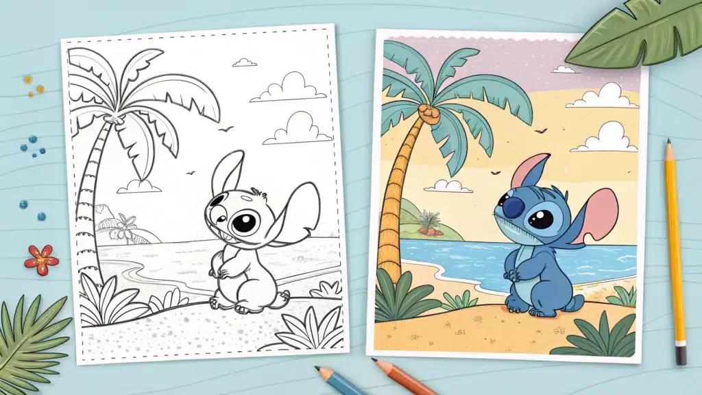 Stitch Coloring Pages