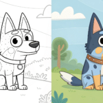 bluey coloring pages