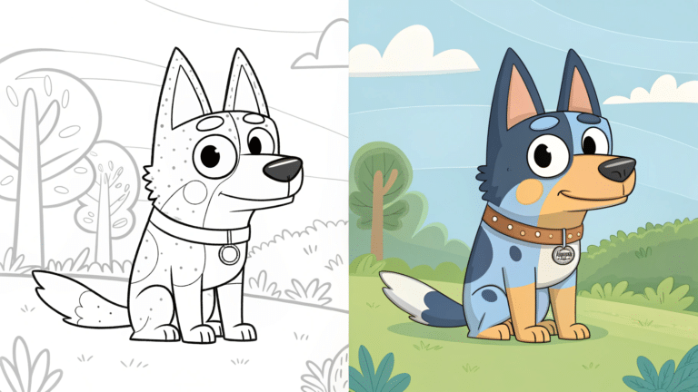 bluey coloring pages