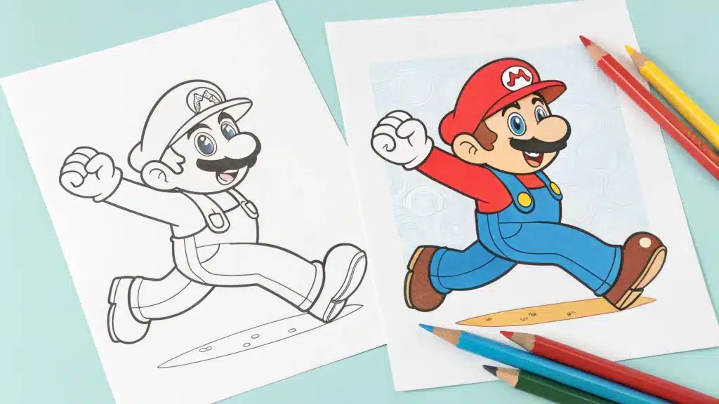 Super Mario Coloring Pages
