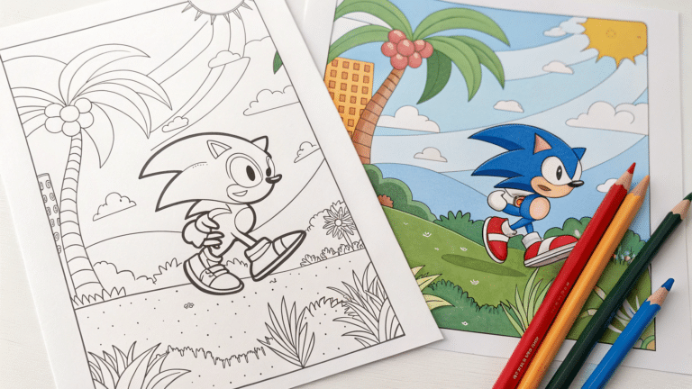 sonic coloring pages
