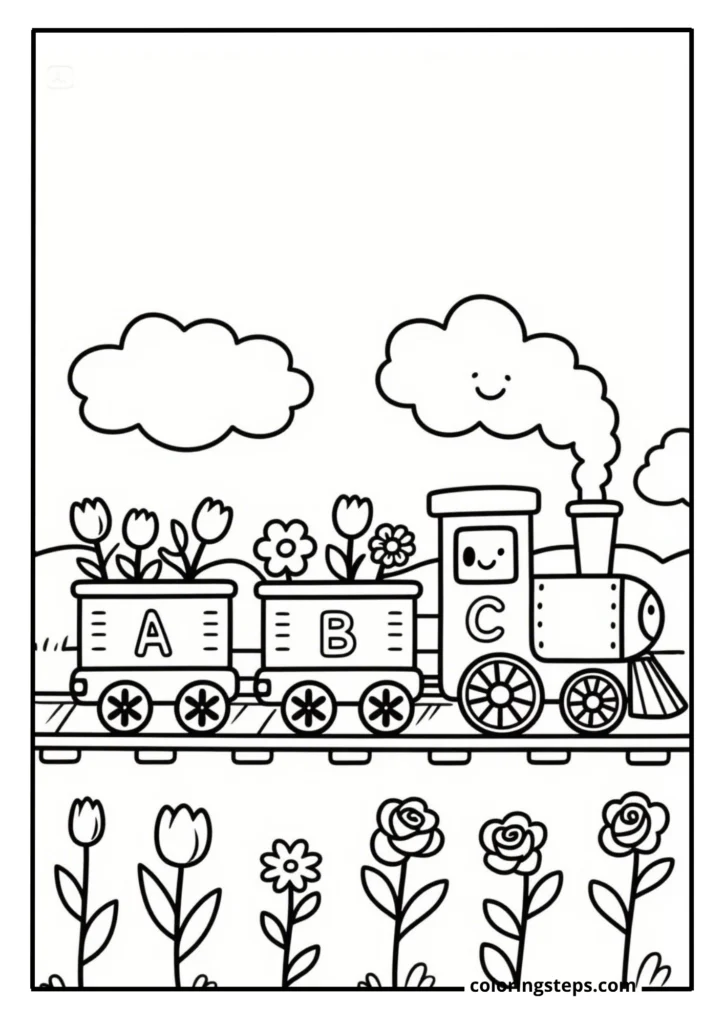 Alphabet Flower Train