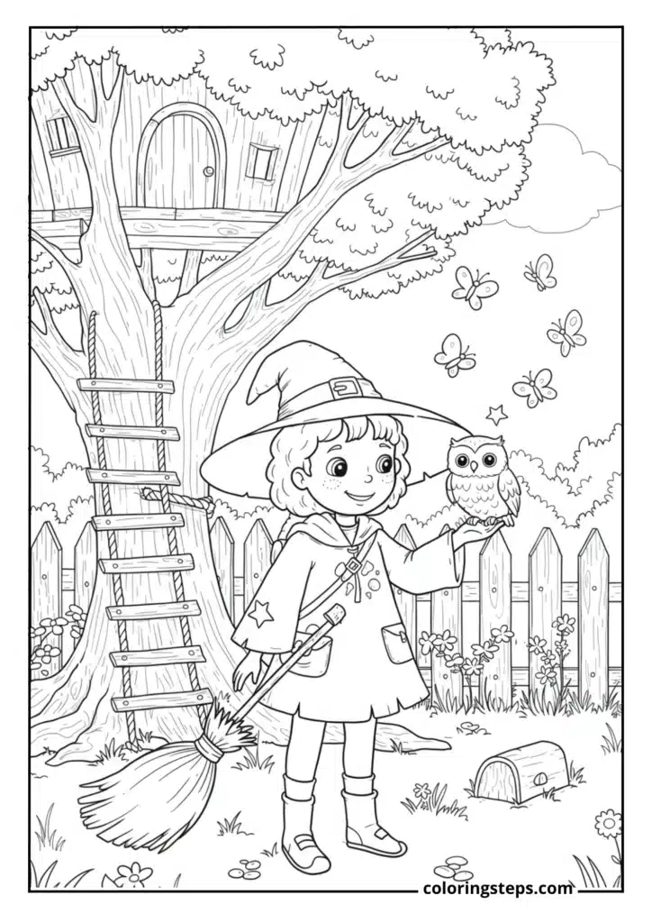 Baby Witch with Familiar