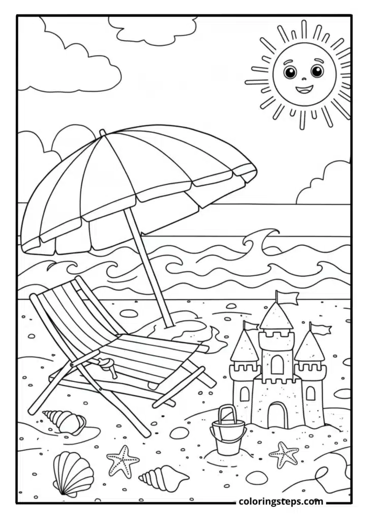 Beach Day Scene