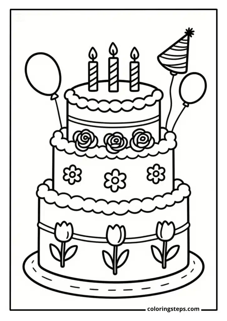 Birthday Flower Cake