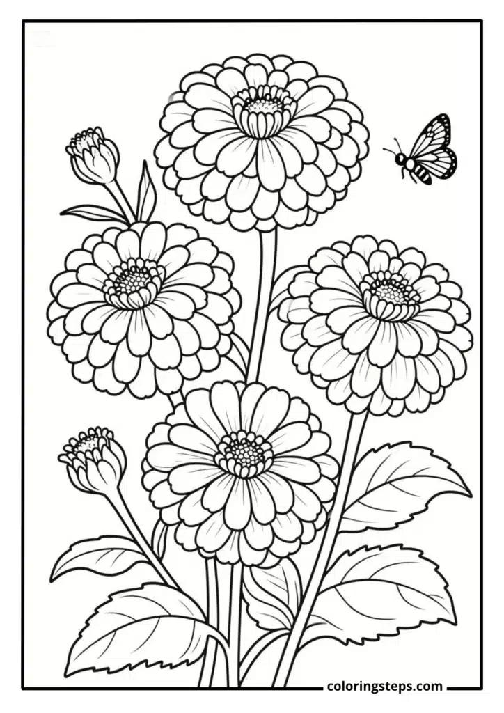 Cheerful Zinnia Garden 2