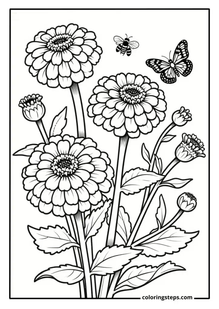Cheerful Zinnia Garden 3